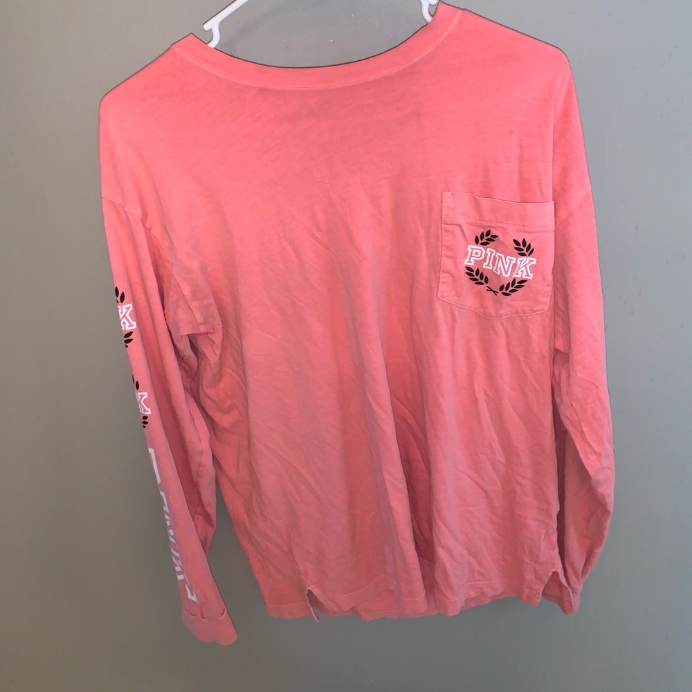 “Pink” pink long sleeve tee